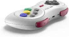 8BitDo Manette sans fils 8 boutons, couleur Blanche/White compatible sur Switch, Sega Genesis mini & Mega Drive mini