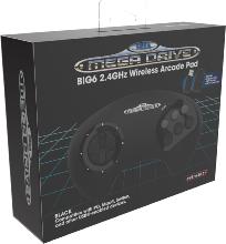 Retro-Bit Big6 - 2.4GHz Manette sans Fil pour SEGA Mega drive/Switch/PC/Mac Clear Black