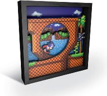 Pixel Frames Sonic The Hedgehog Loop Scene - Taille L 23x23cm