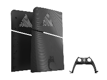 PlayStation 5 Slim - BLACK WAVE FACEPLATES KIT (Faceplate + Controller)