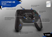 GamePad filaire Noir pour PS4 - Snakebyte