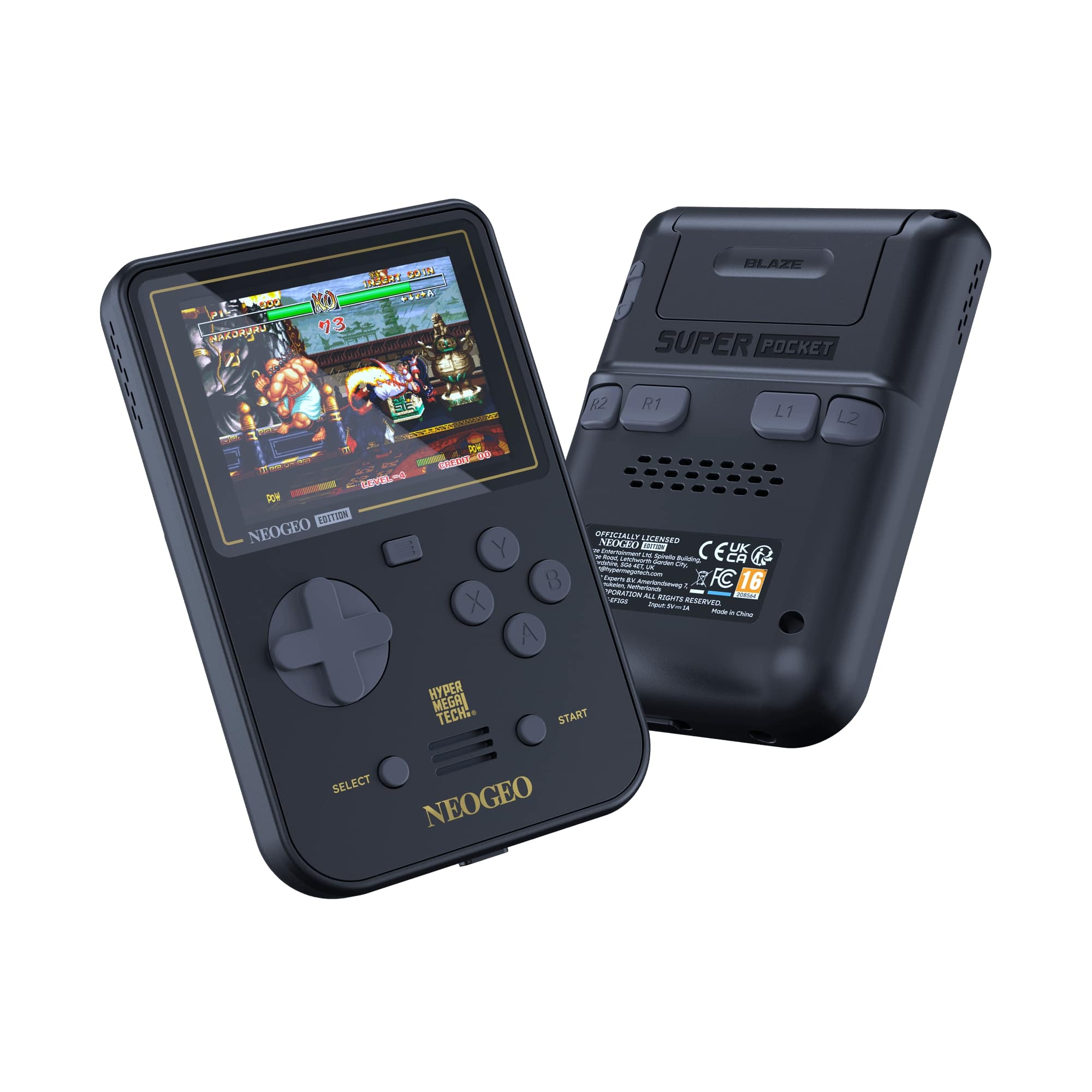 Super Pocket NeoGeo Bundle (Console + 3 Exclusive Black Cards)