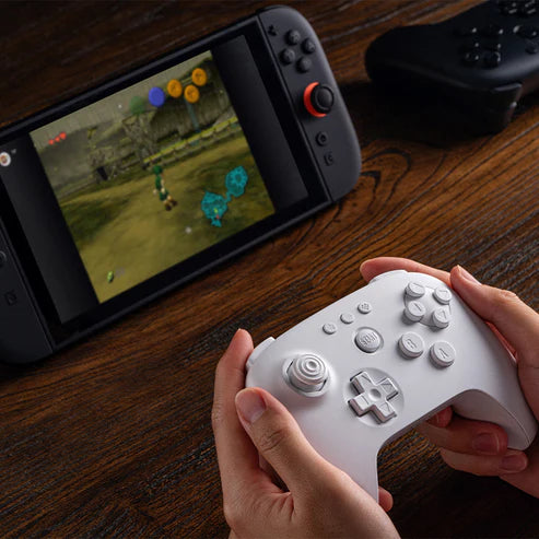 Manette 8BitDo 64 Bluetooth édition blanche - Compatible Analogue 3D, Switch 1 et 2, PC, Mobile (Copie)