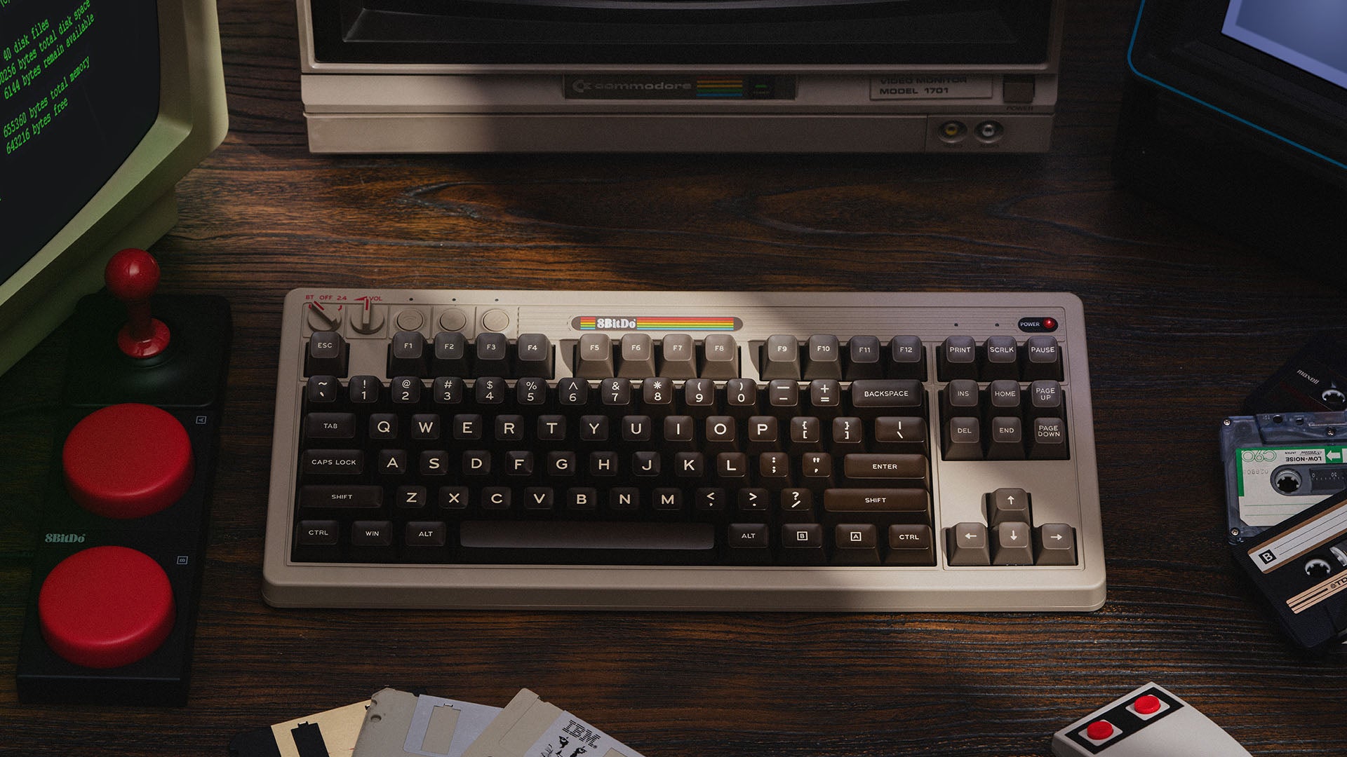 8BitDo Retro Mechanical Keyboard C64 Edition (Clavier Qwerty 87 touches - DISPOSITION ISO / ISO LAYOUT) - Claviers - 8Bitdo - Shop Just for Games