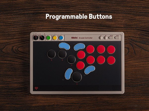 8Bitdo Arcade Controller Bluetooth/2.4G/USB pour Nintendo Switch et Windows - Manettes - 8Bitdo - Shop Just for Games