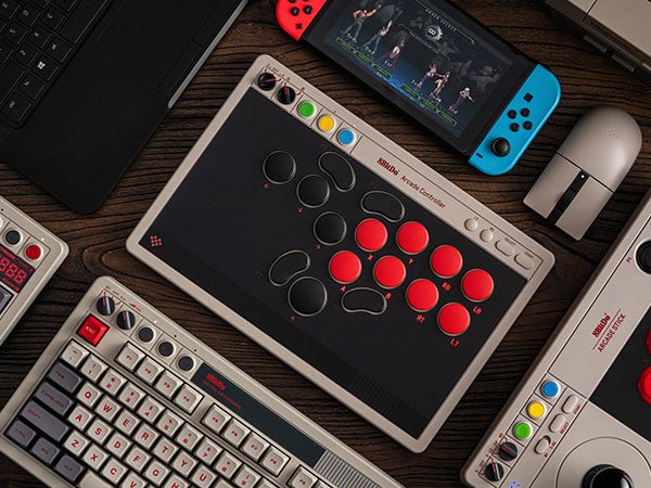 8Bitdo Arcade Controller Bluetooth/2.4G/USB pour Nintendo Switch et Windows - Manettes - 8Bitdo - Shop Just for Games