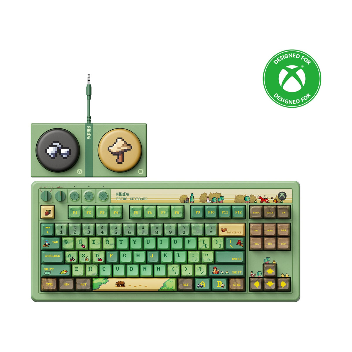 8Bitdo Retro 87 Mechanical Keyboard Forest Wonder pour PC et Android - Qwerty ANSI US Layout - Claviers - 8Bitdo - Shop Just for Games