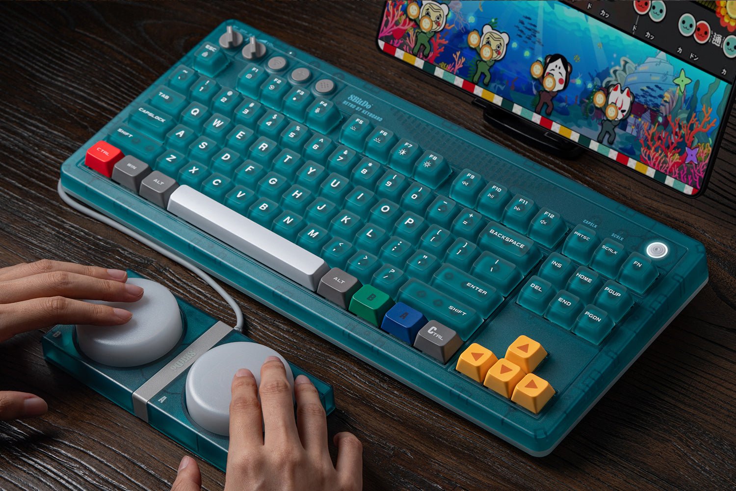 8BitDo Retro Mechanical Keyboard Clear Blue Edition (Clavier Qwerty 87 touches - DISPOSITION ANSI / ANSI LAYOUT) - Manettes - 8Bitdo - Shop Just for Games