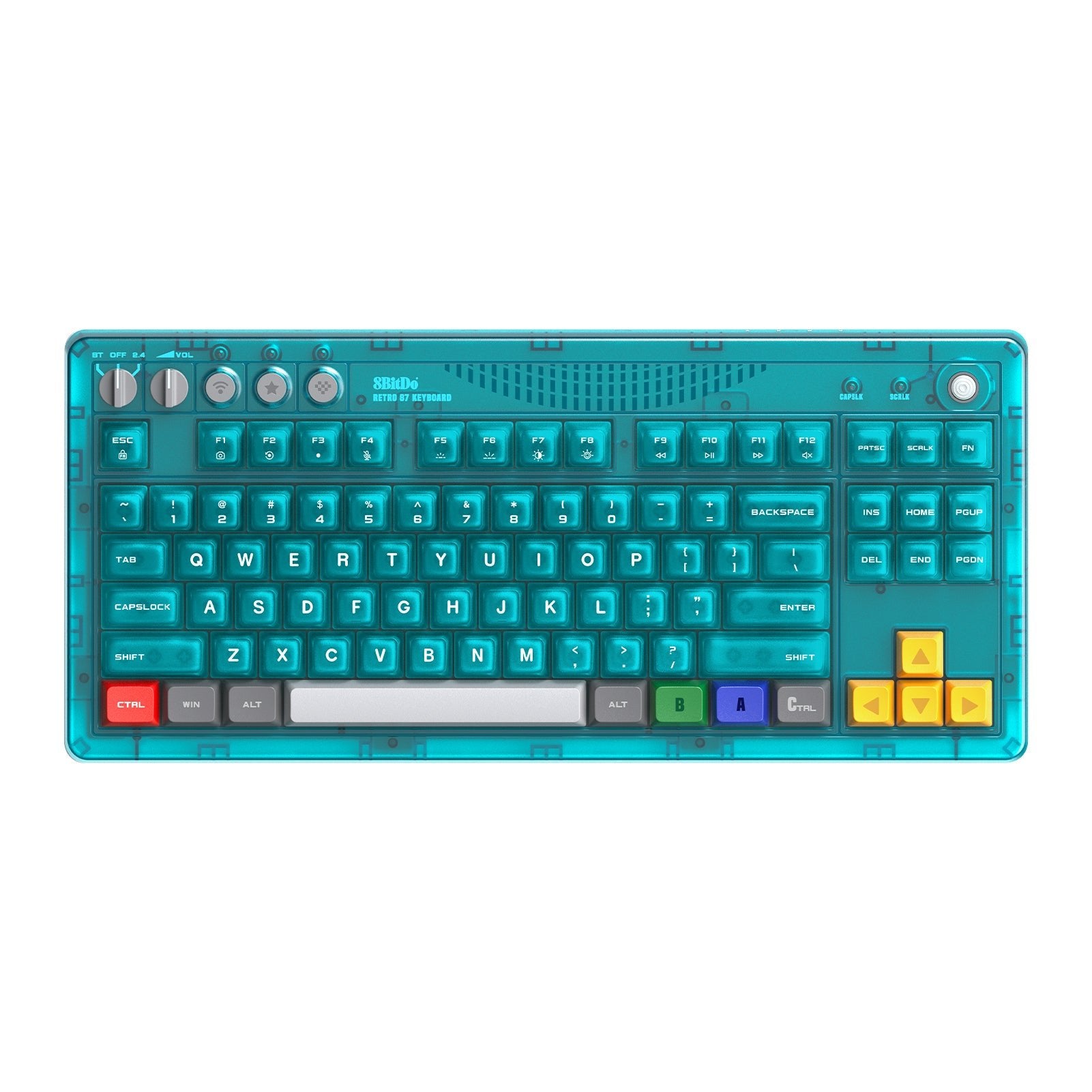 8BitDo Retro Mechanical Keyboard Clear Blue Edition (Clavier Qwerty 87 touches - DISPOSITION ANSI / ANSI LAYOUT) - Manettes - 8Bitdo - Shop Just for Games