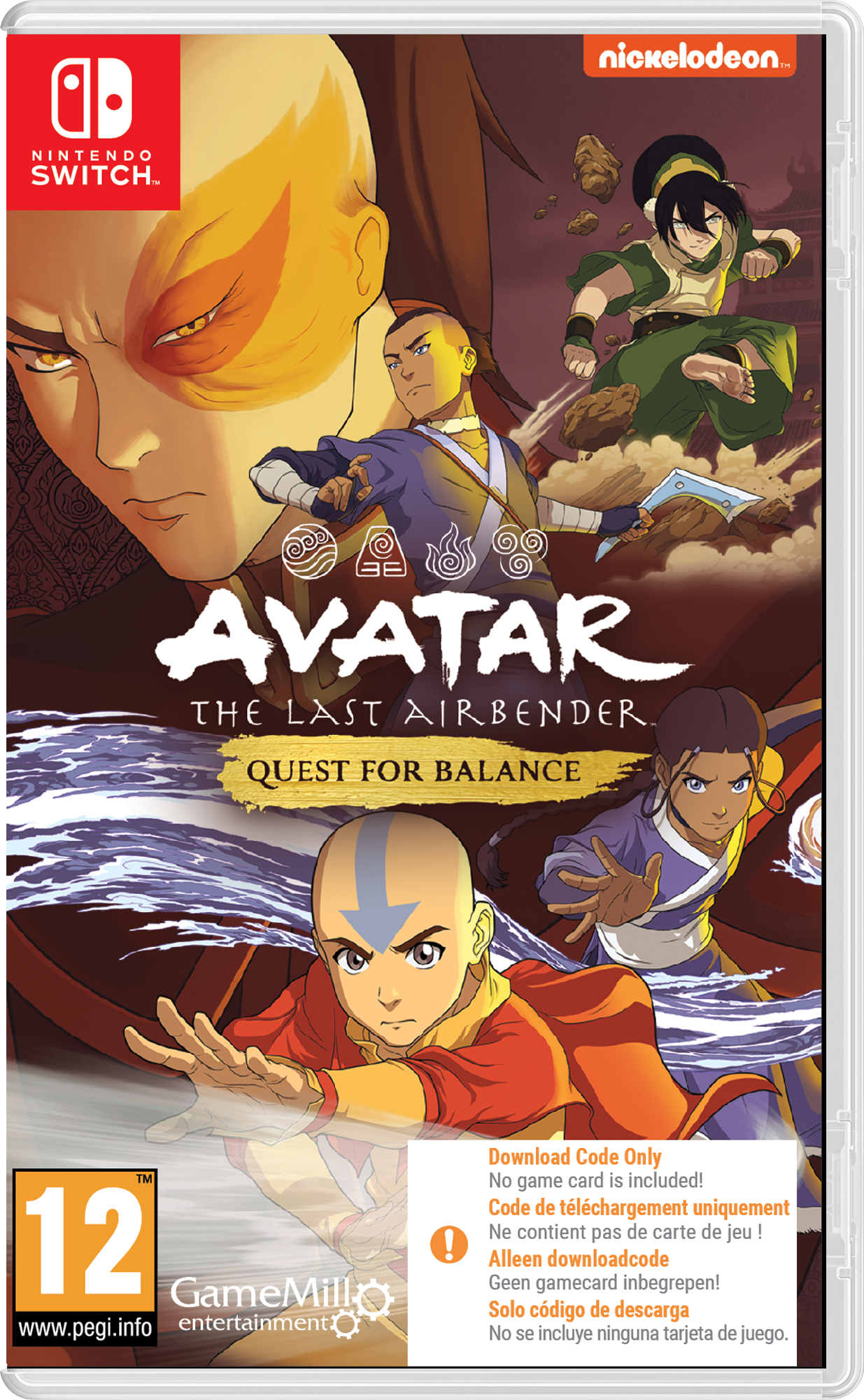 Avatar The Last Airbender Quest for Balance Nintendo SWITCH (Code de téléchargement)