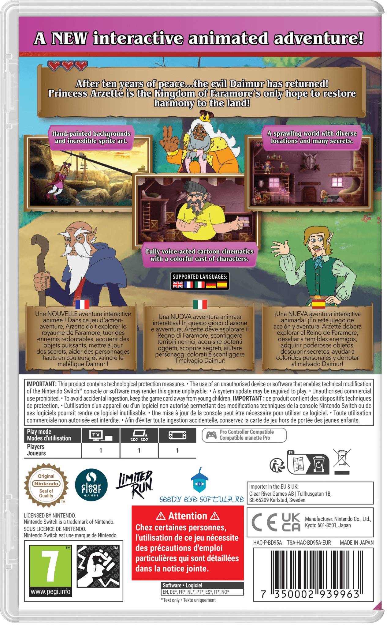 Arzette The Jewel of Faramore Nintendo Switch - Jeux Vidéo Physique - Clear River Games - Shop Just for Games