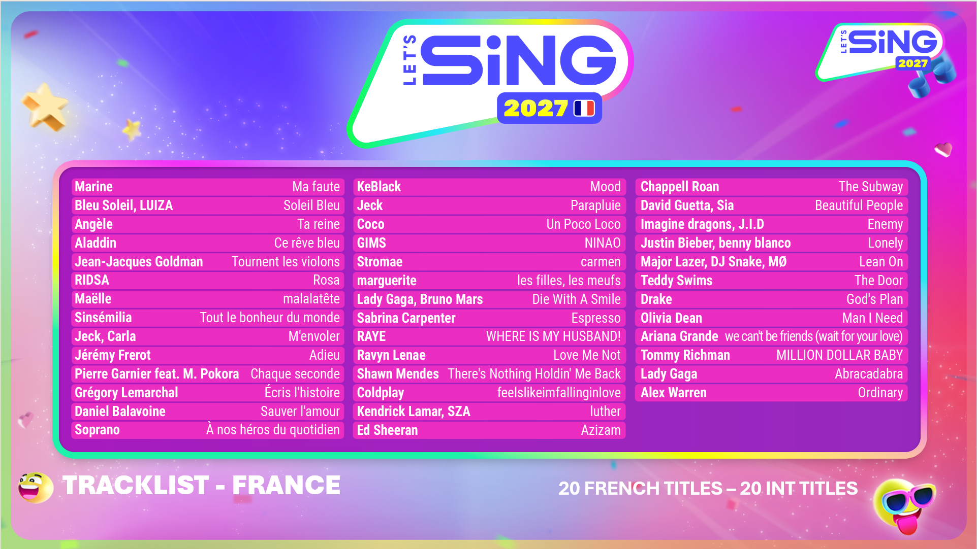 Let's Sing 2027 (bundle jeu + 2 micros) Nintendo Switch
