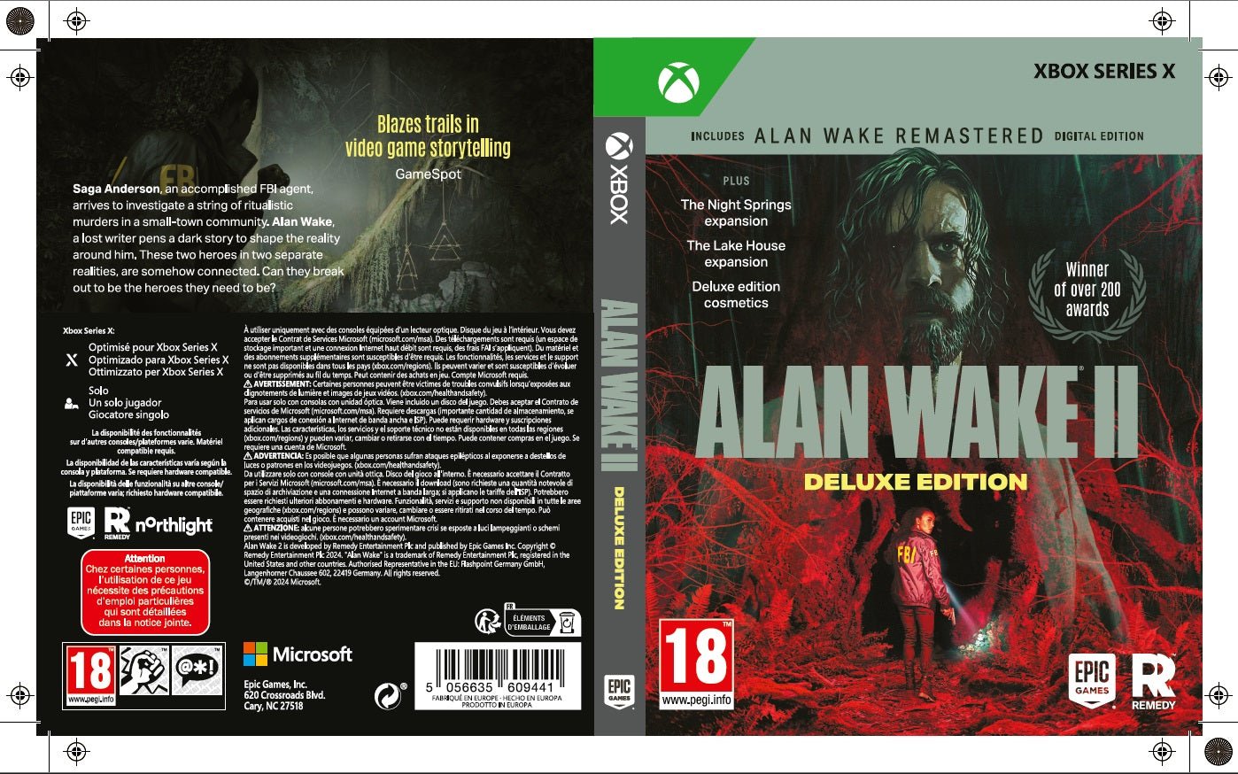 Alan Wake 2 Deluxe Edition Xbox Series X - Jeux Vidéo Physique - REMEDY - Shop Just for Games