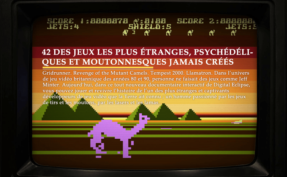 Llamasoft The Jeff Minter Story Deluxe Edition SWITCH - Jeux Vidéo Physique - Clear River Games - Shop Just for Games