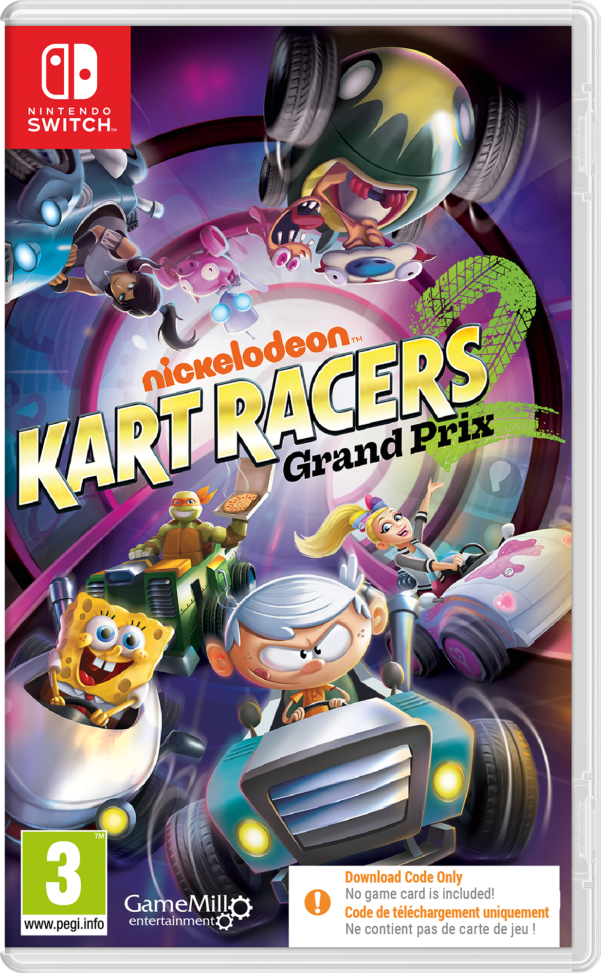 Nickelodeon Kart Racers 2 Grand Prix Switch (Code de téléchargement)