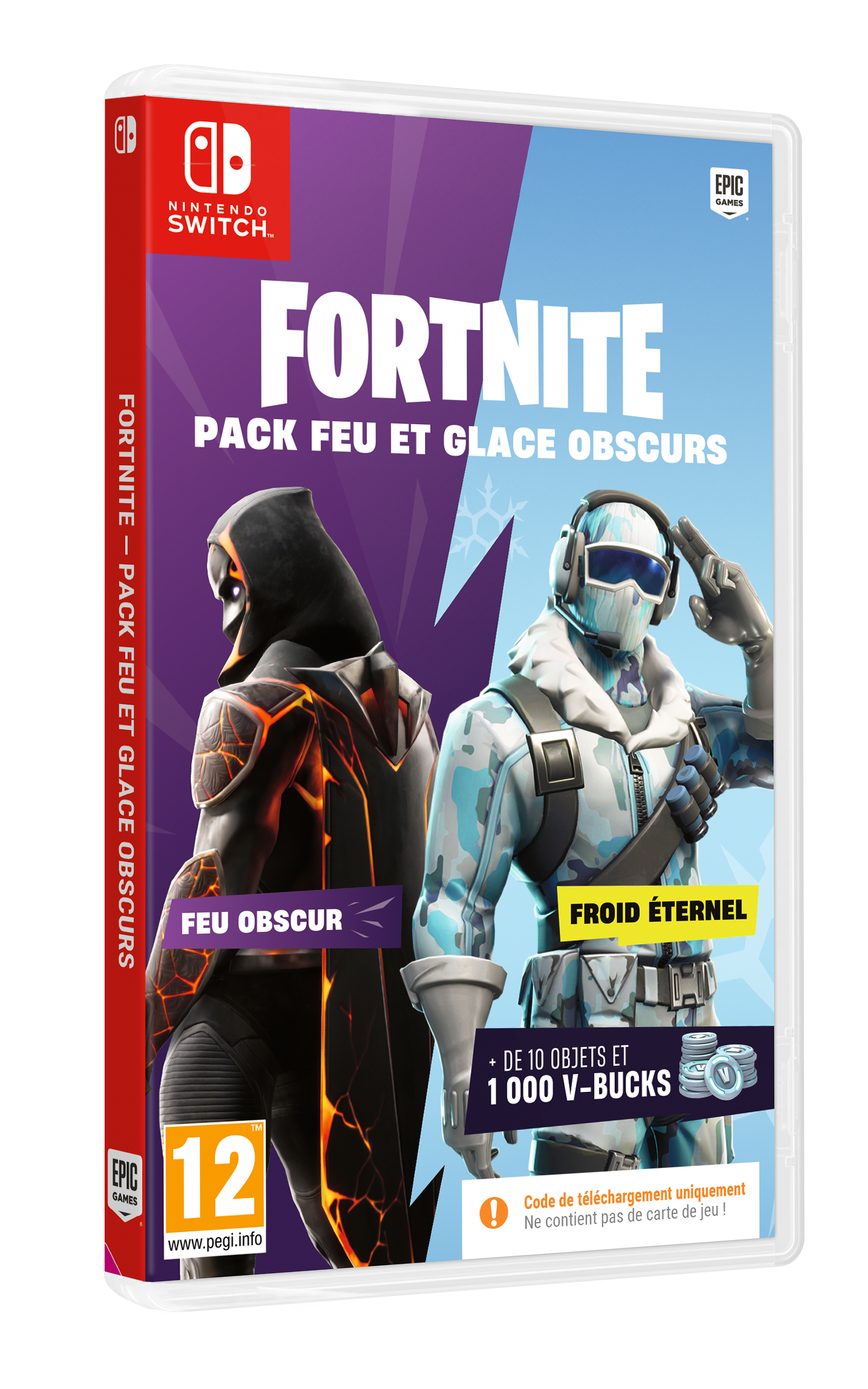 FORTNITE Pack Feu & Glace Obscurs Nintendo Switch - 1000 V-Bucks inclus !