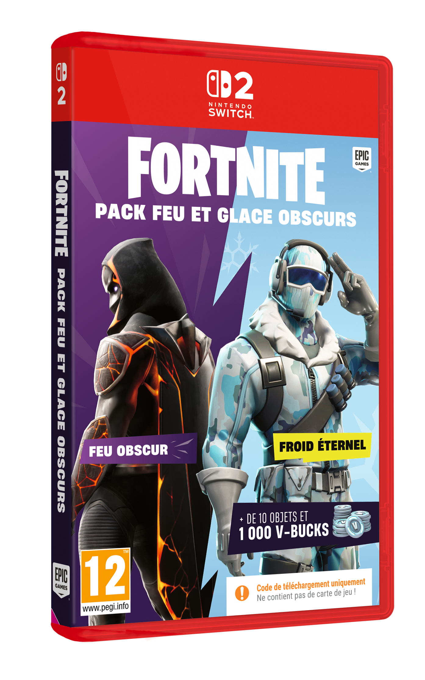 FORTNITE Pack Feu & Glace Obscurs Switch 2 - 1000 V-Bucks inclus !