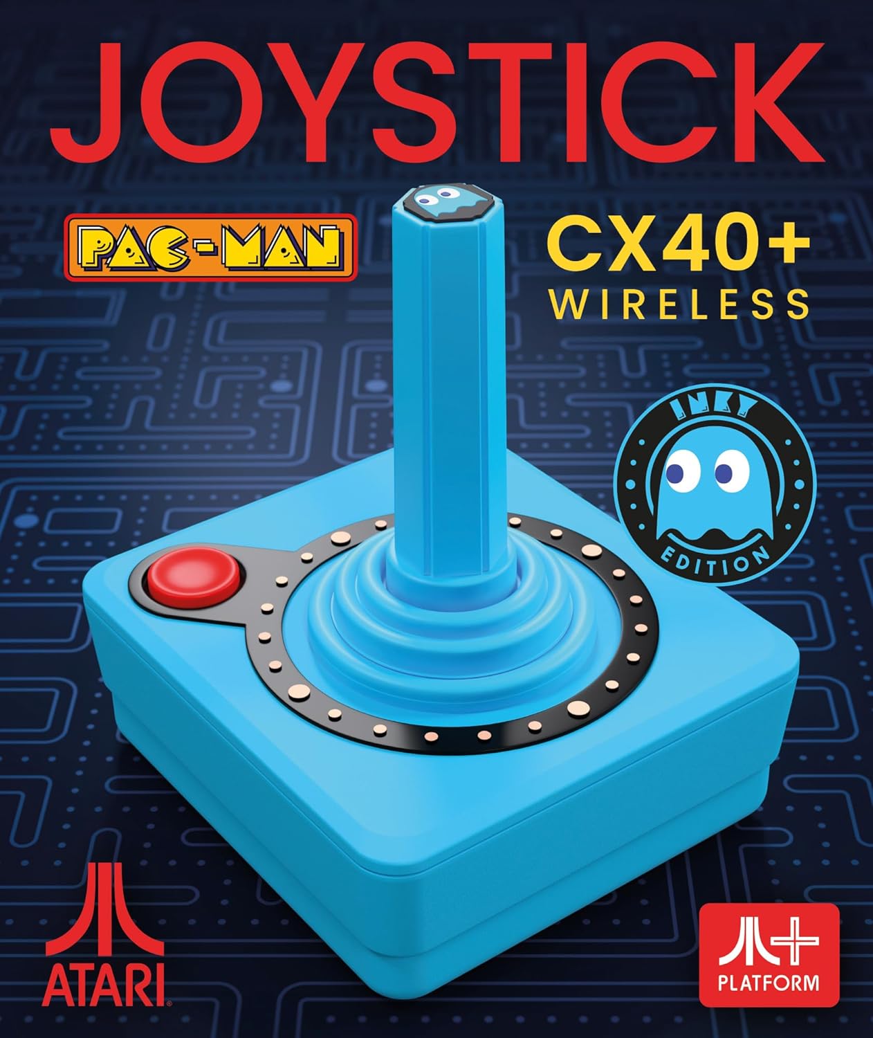 Pac-Man CX-40+ Joystick sans fil - Bleu Inky