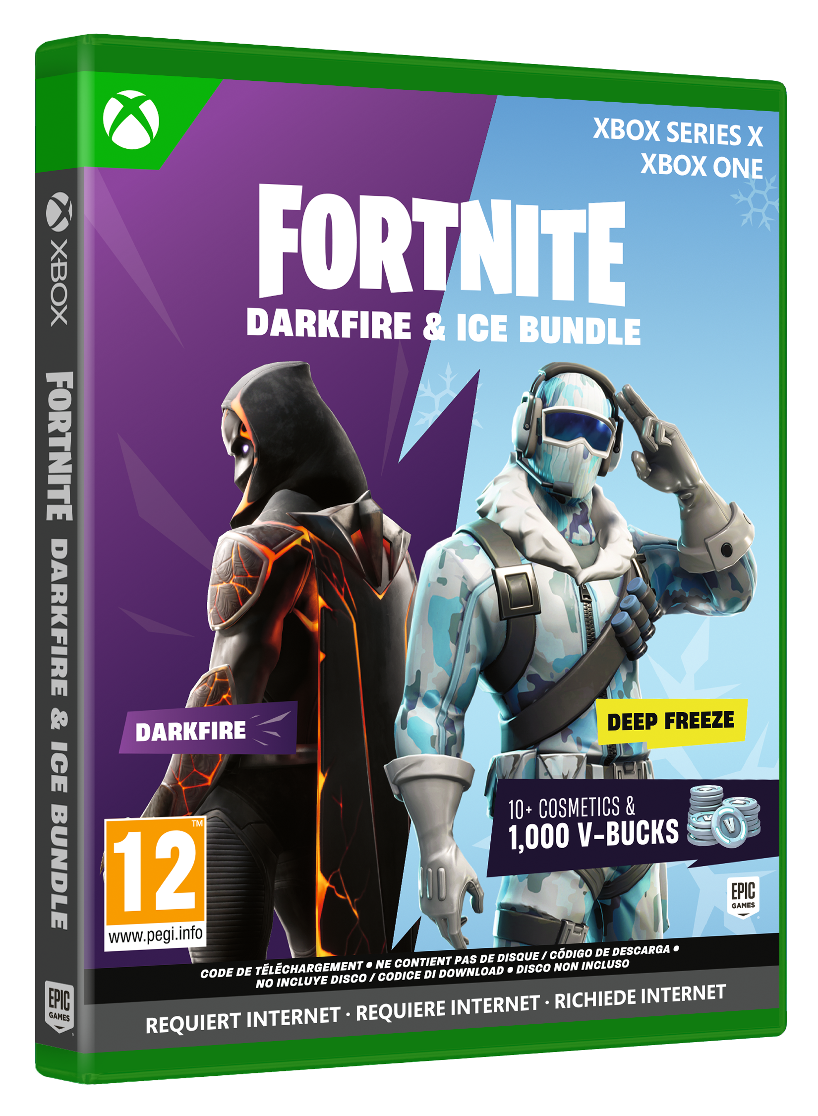 FORTNITE Darkfire & Ice Bundle Xbox Series X / Xbox One - 1000 V-Bucks inclus !