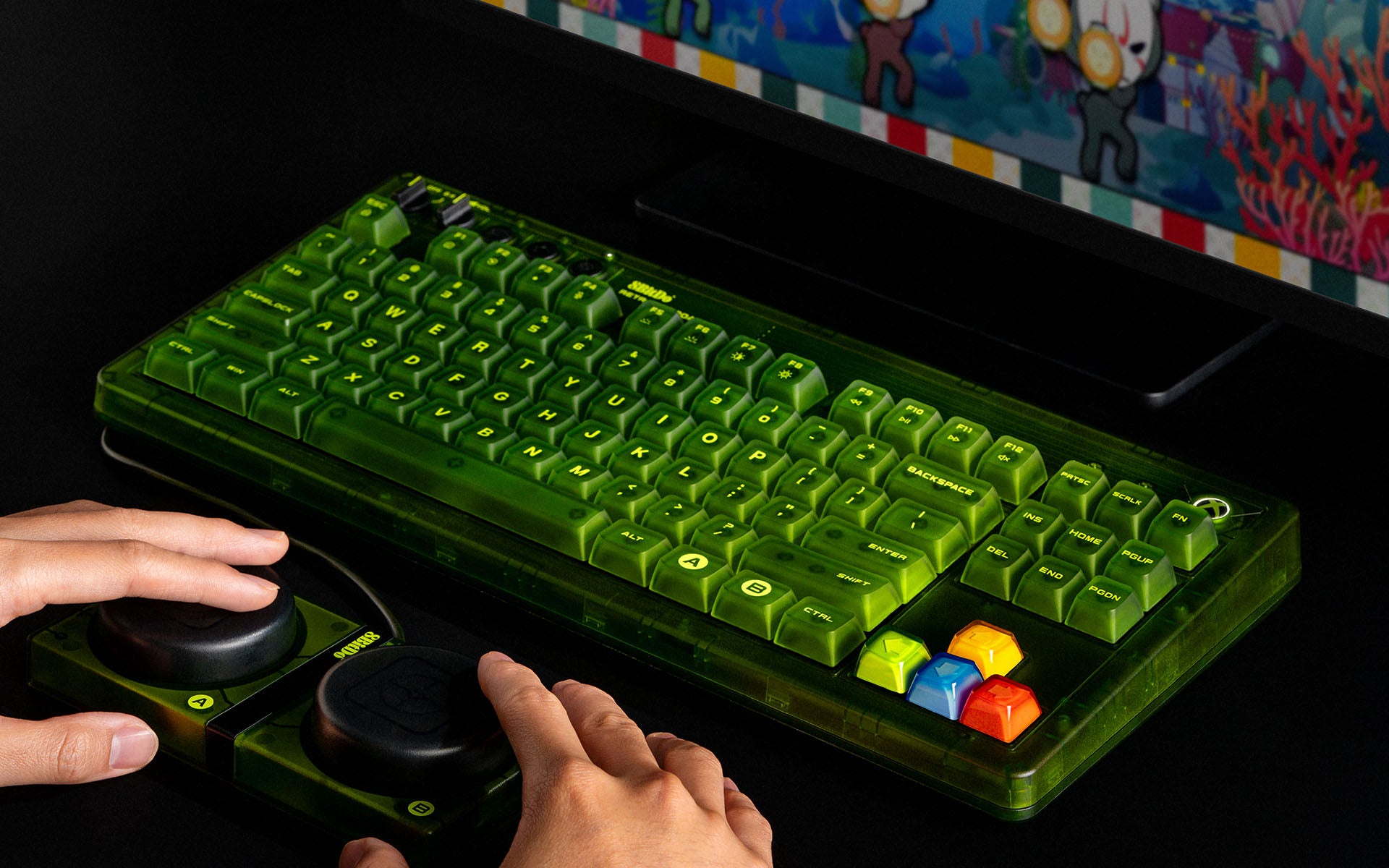8BitDo Retro Mechanical Keyboard Xbox Edition (Clavier Qwerty 87 touches - DISPOSITION ANSI / ANSI LAYOUT)