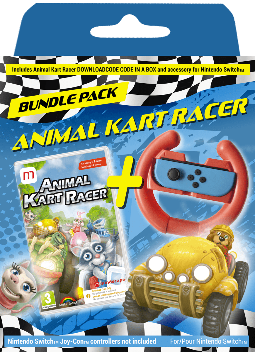 Animal Kart Racer code CIAB + Volant Nintendo SWITCH - Jeux Vidéo Code de Téléchargement - MINDSCAPE - Shop Just for Games