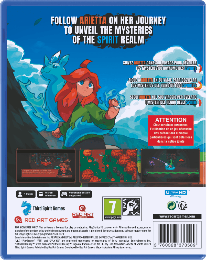Arietta of Spirits Playstation 5 - Jeux Vidéo Physique - Red Art Games - Shop Just for Games