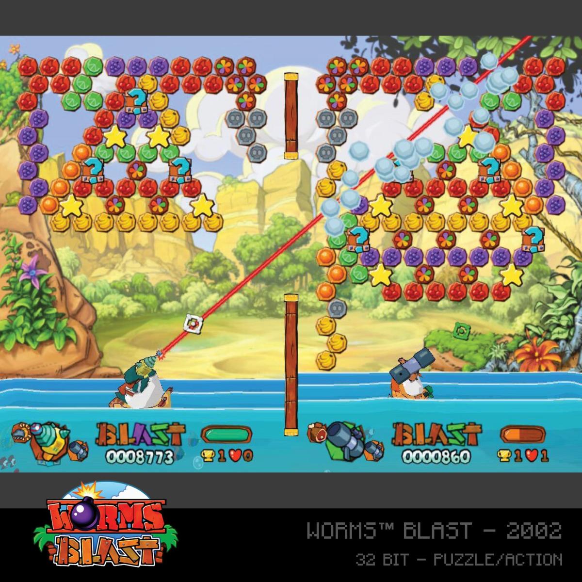 Blaze Evercade - Worms Collection 1 - Cartouche n° 18 - Jeux Rétro - Evercade - Shop Just for Games