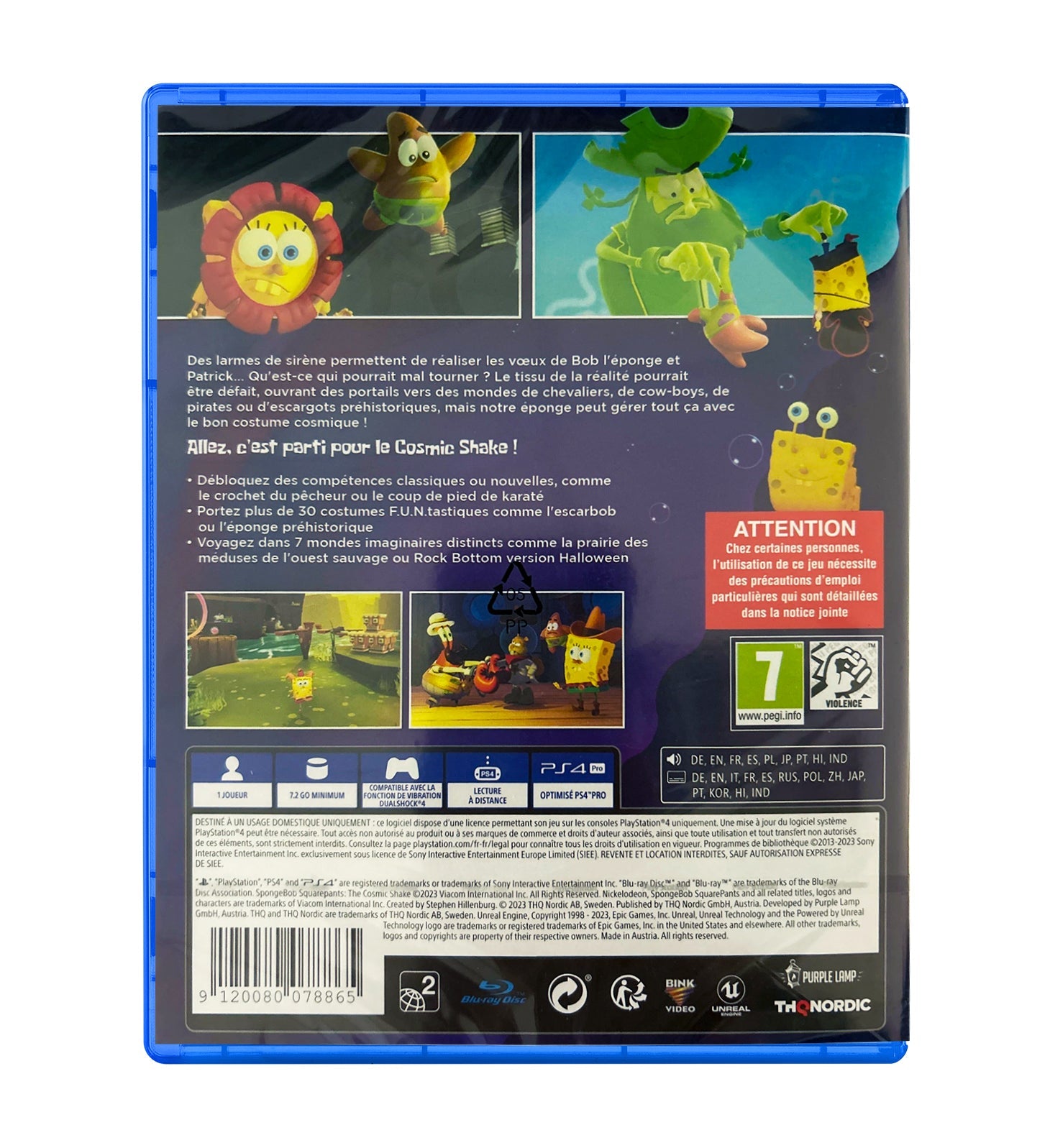 Bob L'Eponge The Cosmic Shake PS4 - Jeux Vidéo Physique - THQ NORDIC GAMES - Shop Just for Games
