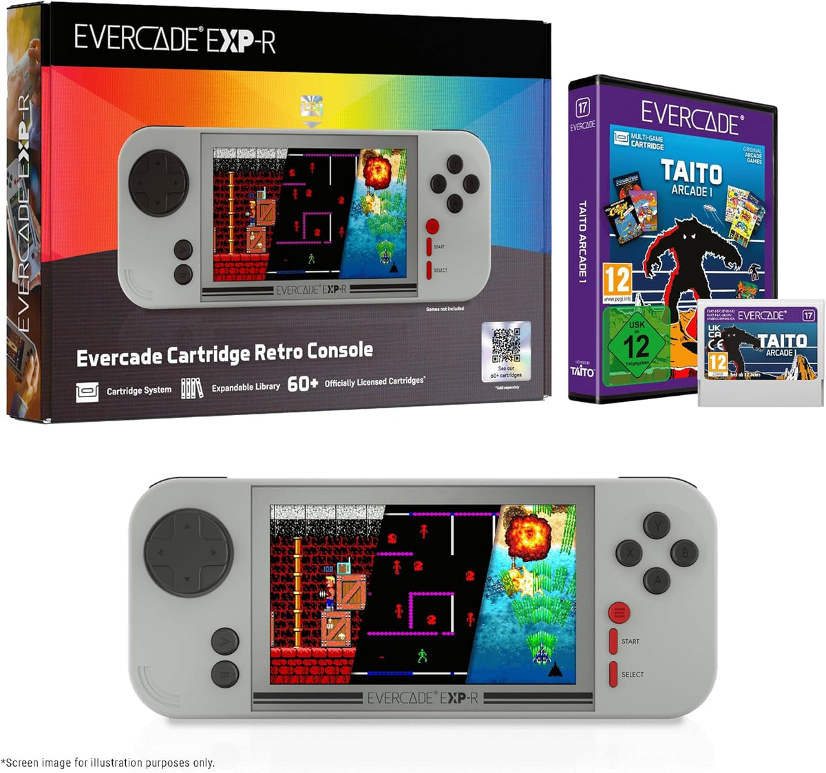 Cartucho Evercade Taito Arcade Collection 1 - 9 Clásicos Retro Incluidos Bubble Bobble Y Space Invaders