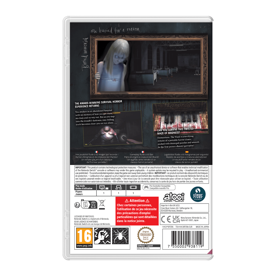 Dementium The Ward Nintendo Switch - Jeux Vidéo Physique - Clear River Games - Shop Just for Games