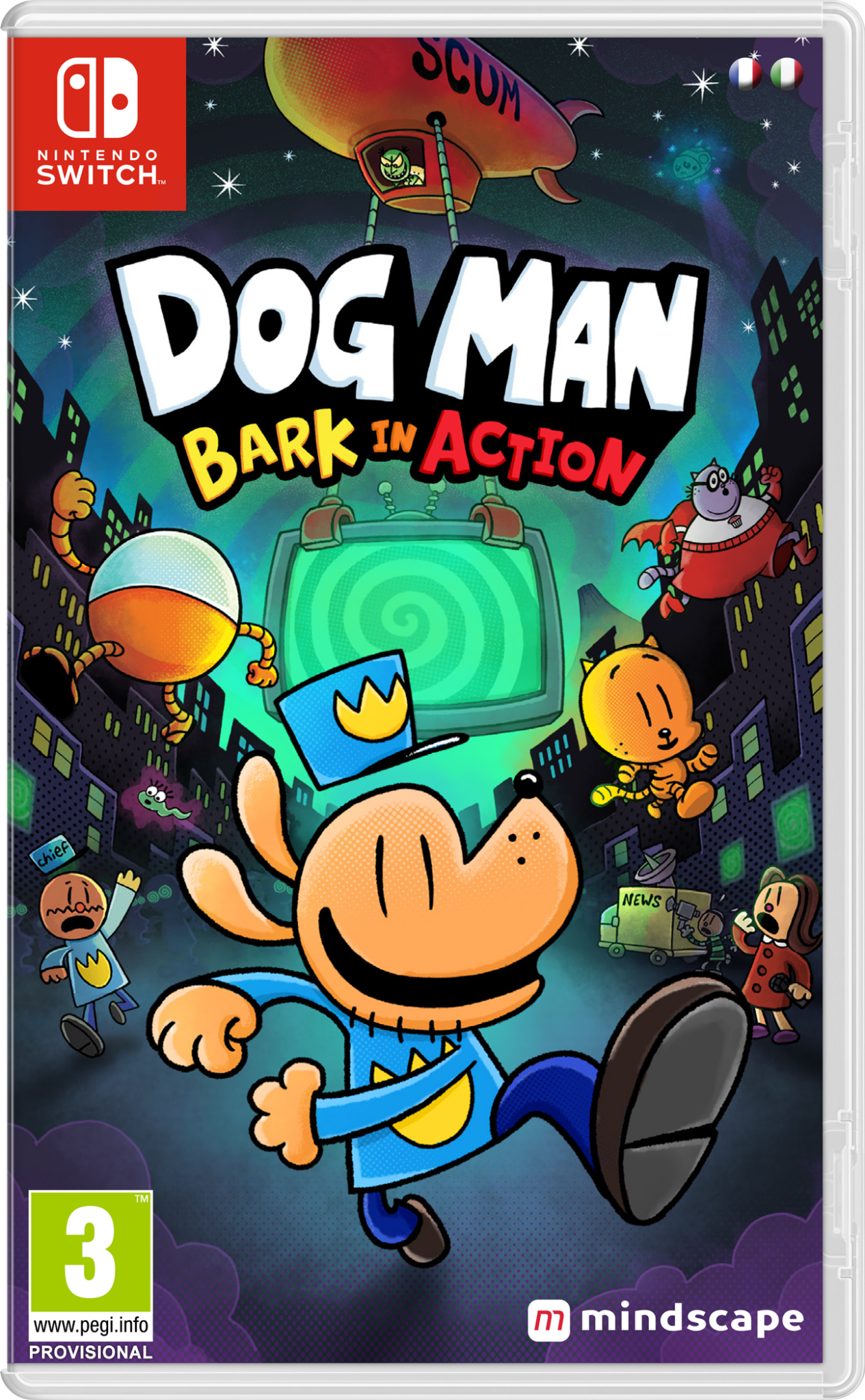 Dog Man Bark in Action Nintendo Switch - Jeux Vidéo Physique - UIE - Shop Just for Games