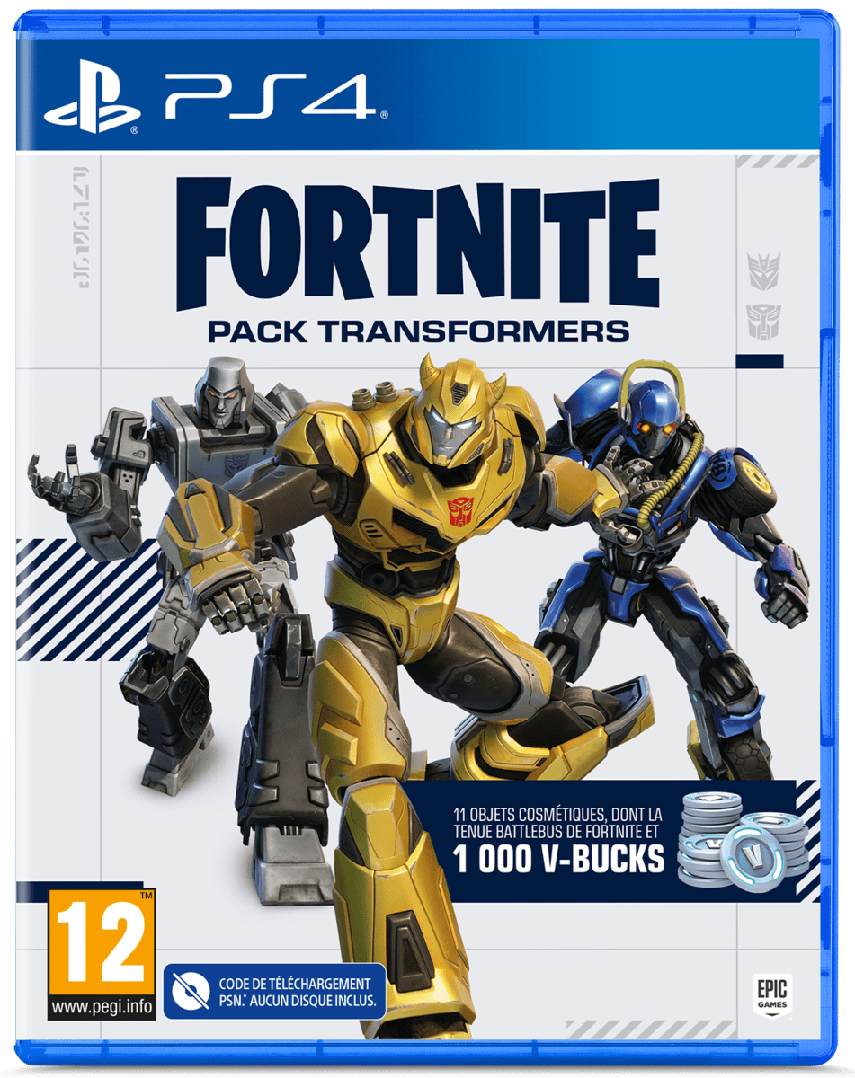 Fortnite Pack Transformers PS4 - 1000 V - Bucks inclus ! - Jeux Vidéo Code de Téléchargement - Epic Games - Shop Just for Games