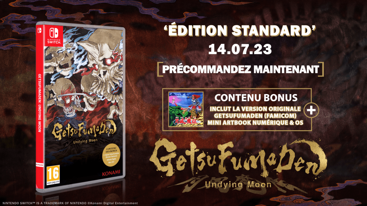 GetsuFumaDen Undying Moon Nintendo SWITCH - Jeux Vidéo Physique - Konami - Shop Just for Games