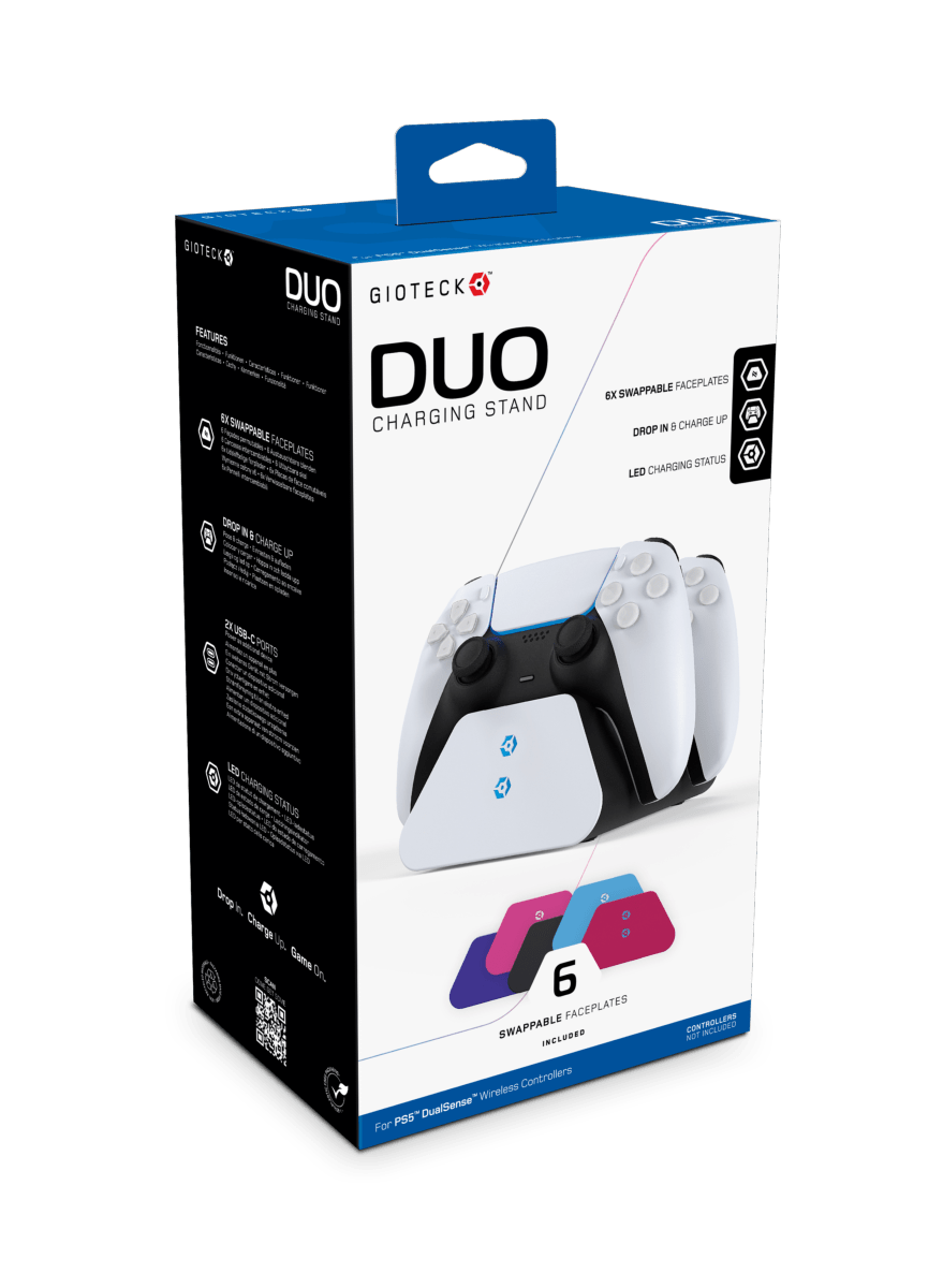 Gioteck double Dock de charge pour manettes PS5 - Câbles et Chargeurs - Gioteck - Shop Just for Games