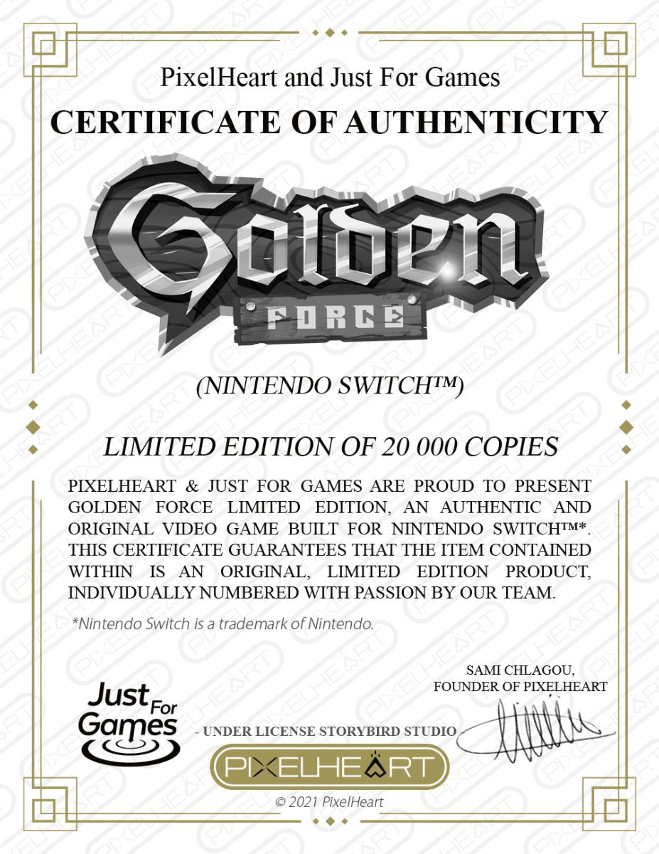 Golden Force Switch - Jeux Vidéo Physique - PixelHeart - Shop Just for Games