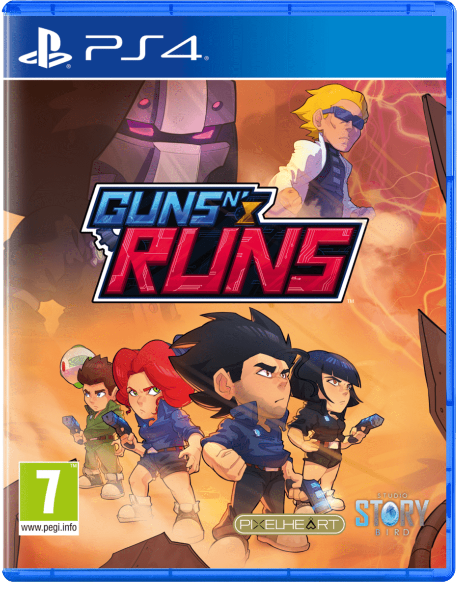 Guns N' Runs PS4 - Jeux Vidéo Physique - PixelHeart - Shop Just for Games