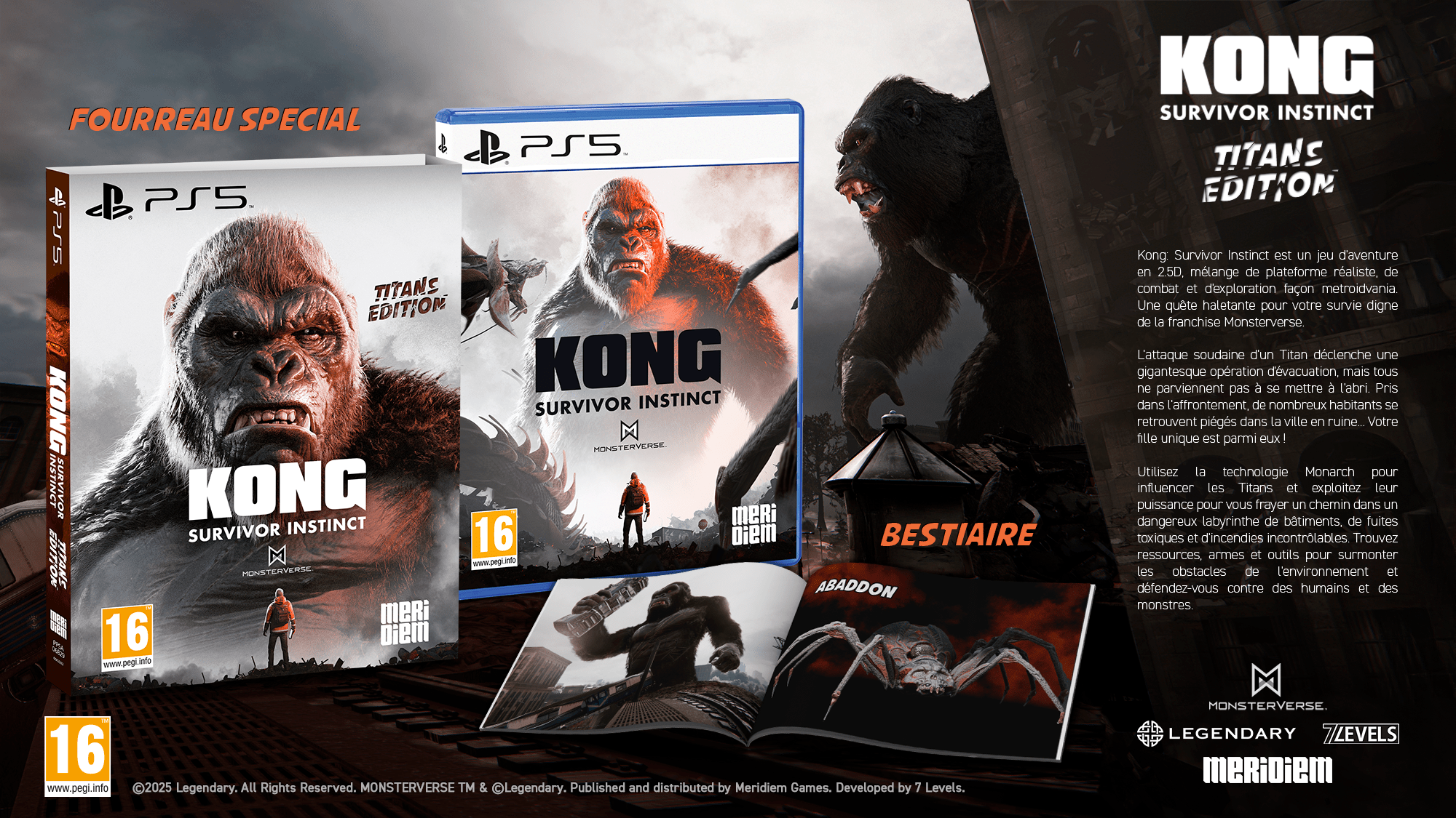 KONG : SURVIVOR INSTINCT - TITANS EDITION PS5 - Jeux Vidéo Physique - Meridiem - Shop Just for Games