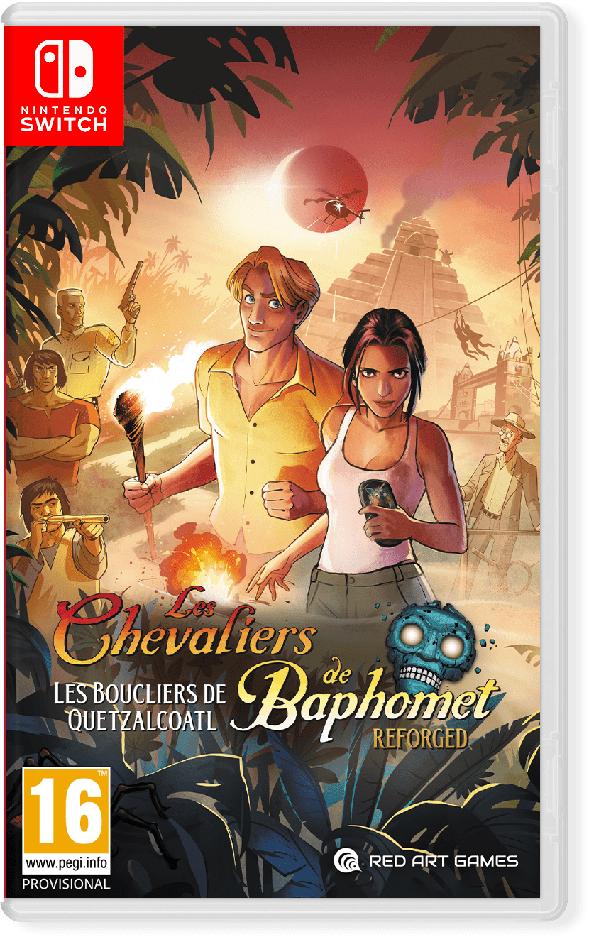 Les Chevaliers De Baphomet - Les Boucliers De Quetzalcoalt Reforged SWITCH - Jeux Vidéo Physique - Red Art Games - Shop Just for Games