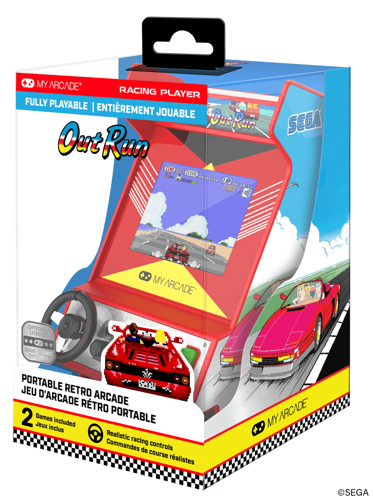 My Arcade Racing Player Out Run Portable Retro Arcade - Console portable - My Arcade - Shop Just for Games