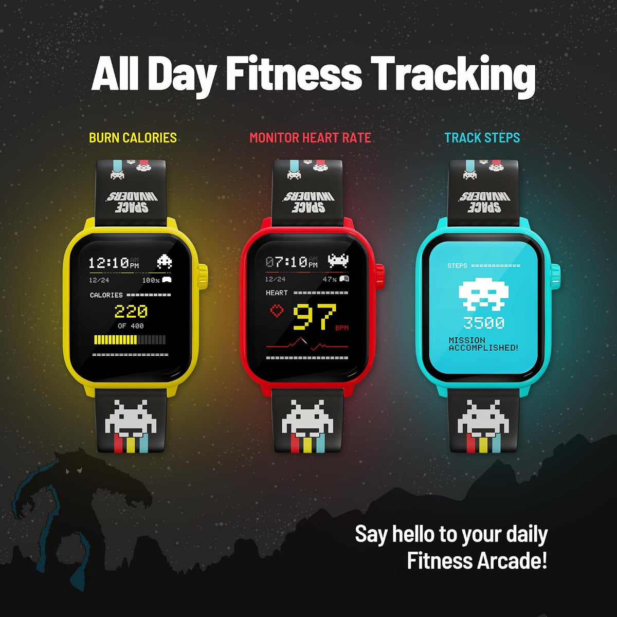 My Play Watch - Space Invaders Yellow Edition - Accessoires - MY PLAY WATCH - Shop Just for Games
