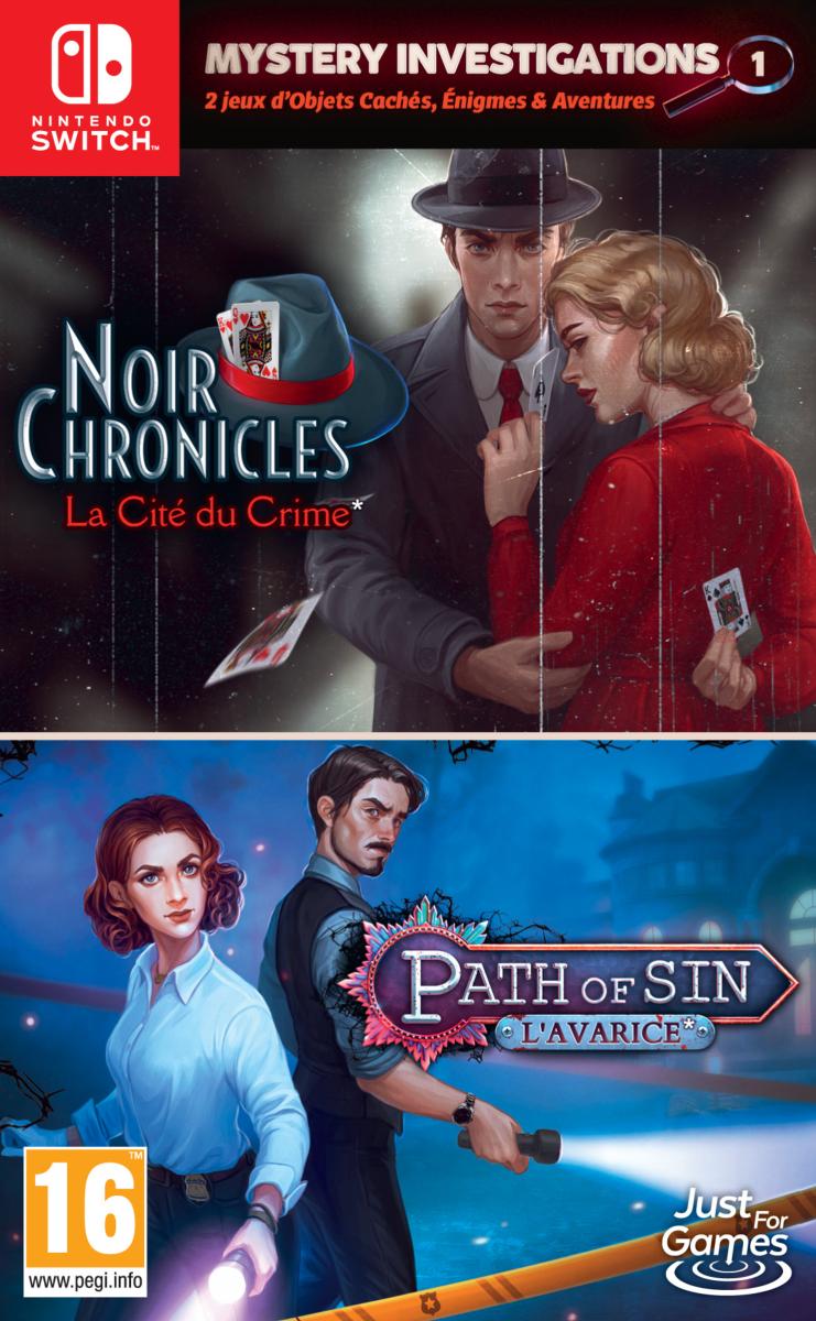 Mystery Investigations Path of Sin: Greed + Noir Chronicles: City of Crime pour Switch - Jeux Vidéo Physique - Just For Games - Shop Just for Games