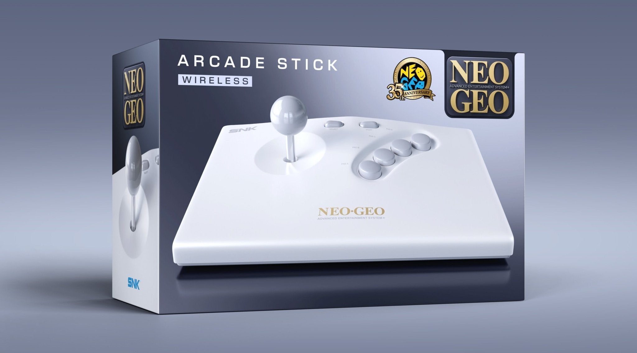 NEO GEO AES + White Arcade Stick - Retrogaming
