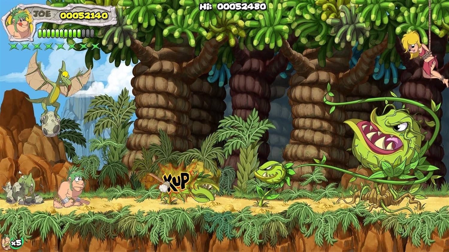 New Joe and Mac : Caveman Ninja - T - Rex Edition PS4 - Jeux Vidéo Physique - MICROIDS - Shop Just for Games
