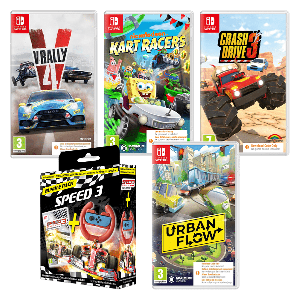 Pack Nintendo Switch racing games (Code in a Box) JUST FOR GAMES
