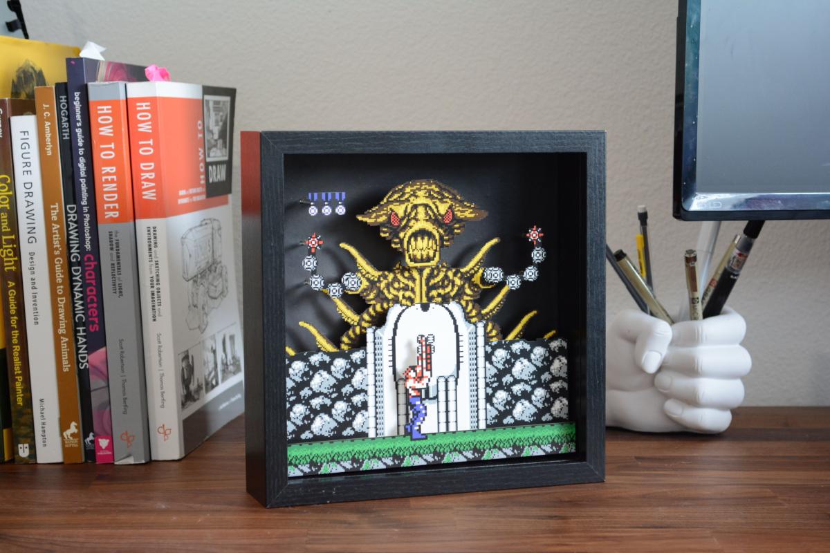 Pixel Frames Contra NES - Taille L 23x23cm - Pixel Frames - Level Up Labs - Shop Just for Games