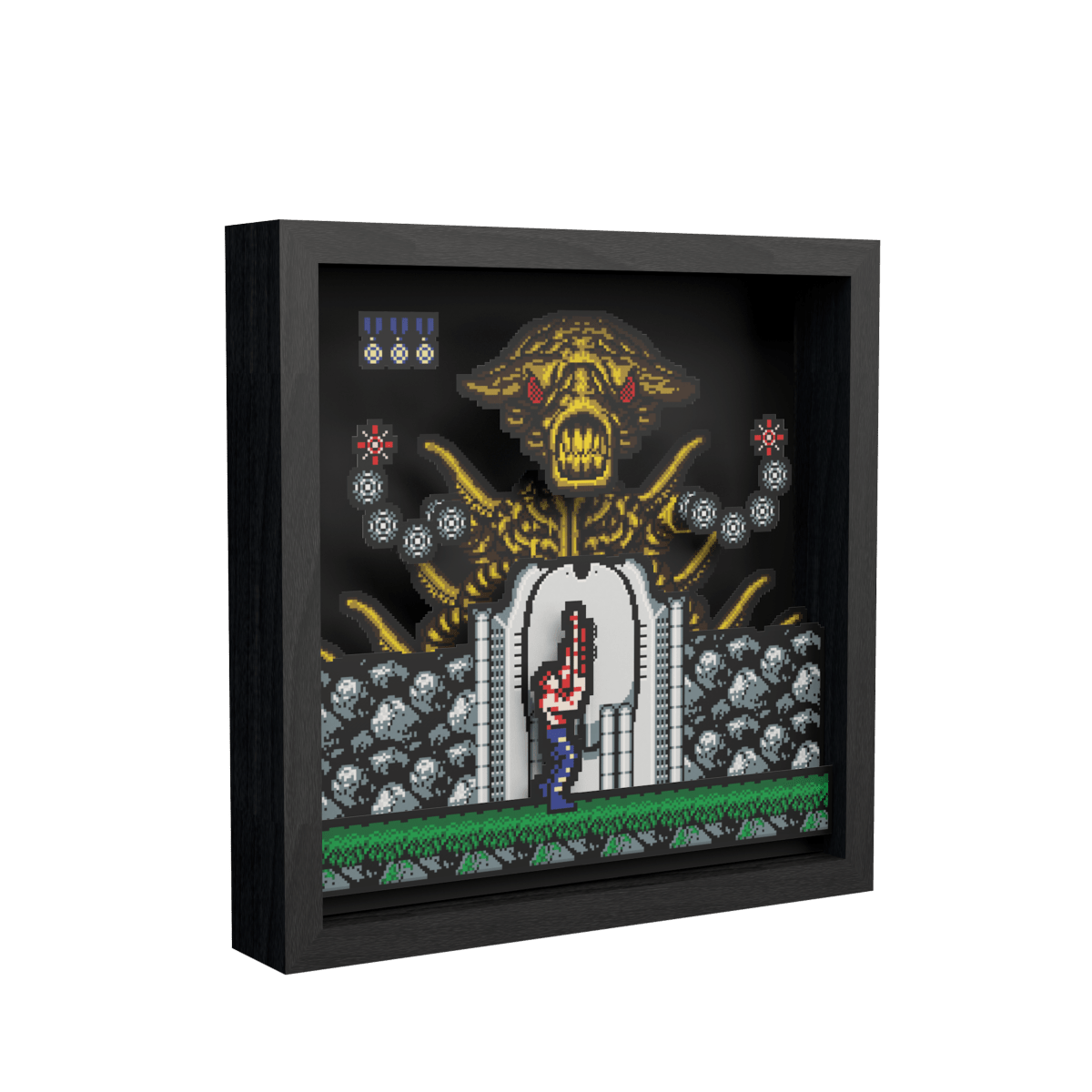 Pixel Frames Contra NES - Taille L 23x23cm - Pixel Frames - Level Up Labs - Shop Just for Games