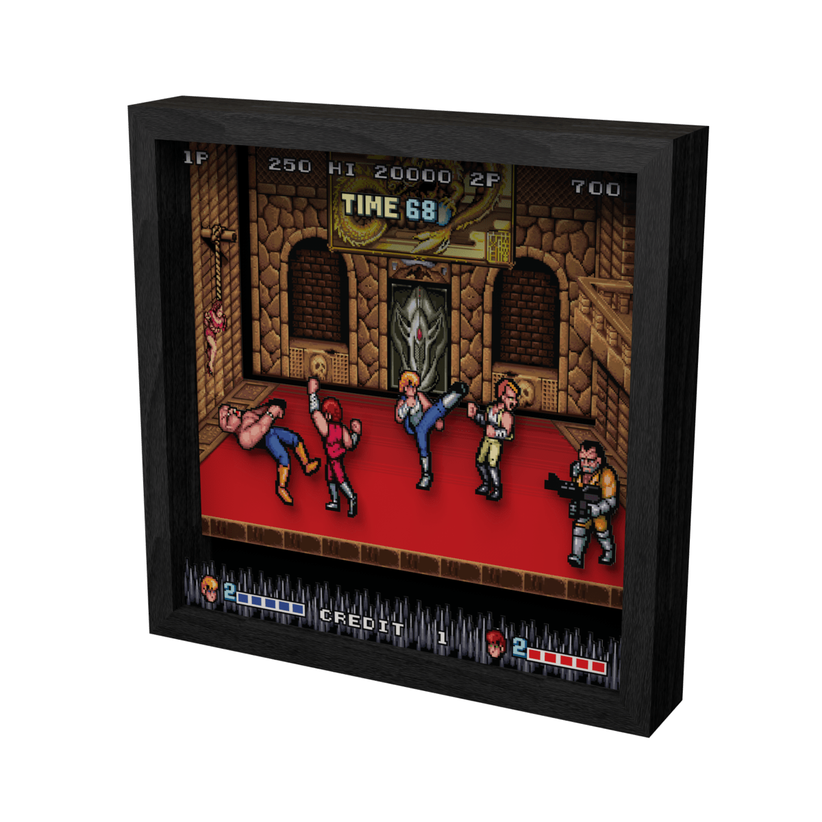 Pixel Frames - Double Dragon - 23x23 cm - Pixel Frames - Level Up Labs - Shop Just for Games