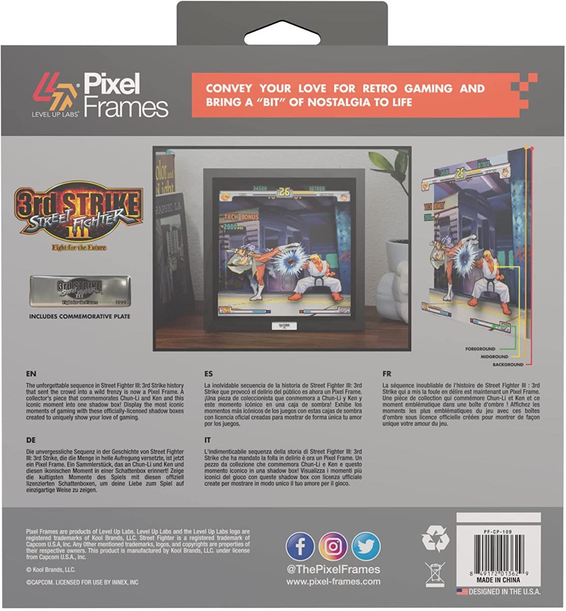 Pixel Frames - Street Fighter 3 Third Strike Moment #37 - 23x23 cm - Pixel Frames - Level Up Labs - Shop Just for Games