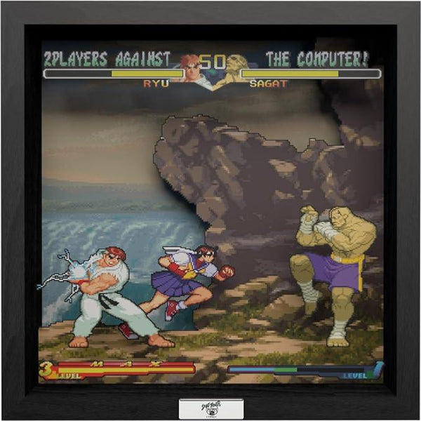 Street Fighter Alpha 2 A Dramatic Battle Pixel Frame (9x9