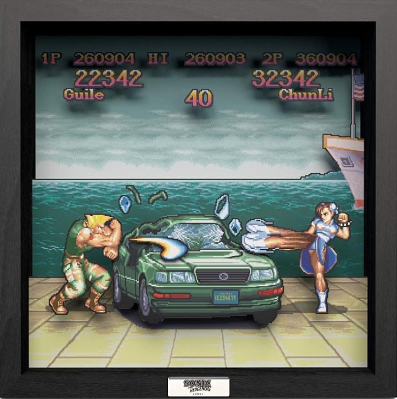 Pixel Frames Street Fighter II : Car Scene - 23 x 23 cm - Pixel Frames - Level Up Labs - Shop Just for Games